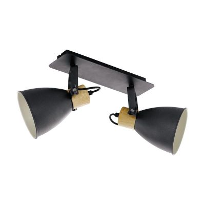 Spot plafond en bois gris, Nickey