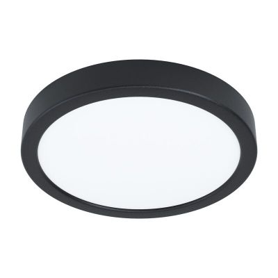 Plafonnier noir en acier, Pascale, 16W, 4000K LED