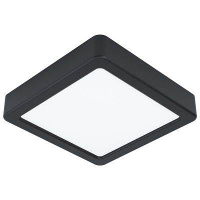 Plafonnier noir en acier, Pascale, 10W, 3000K LED