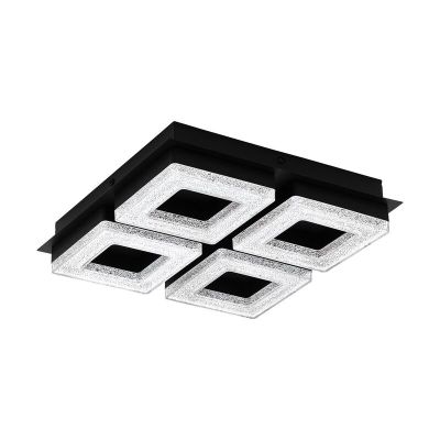 Lampe plafond noire en acier, Arjo, 4W, 3000K LED