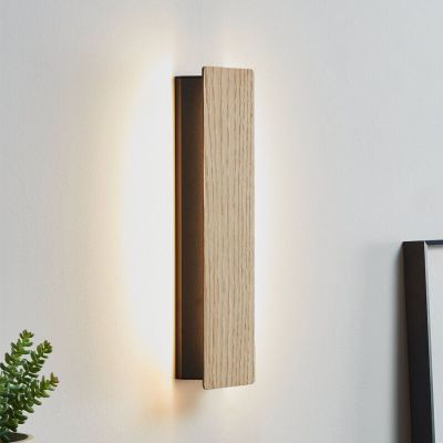 Applique murale en bois noire, Zion, 12W, 3000K LED