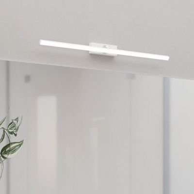 Éclairage miroir blanc en plastique, Keisha, 5W, blanc chaud à froid réglable LED, IP44, gradable en 3 étapes