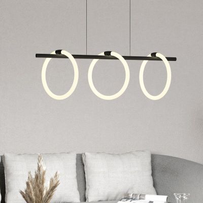 Suspension noire en aluminium, Thibaut, 9W, 3000K LED