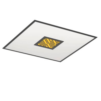 Plafonnier noir en aluminium, Vinesh, 36W, blanc chaud à froid réglable LED, gradable en 3 étapes