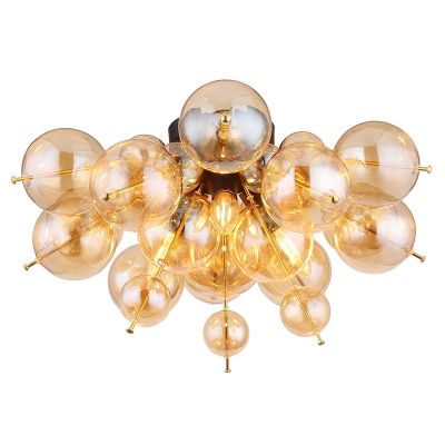 Plafonnier ambre en verre, Ulrich