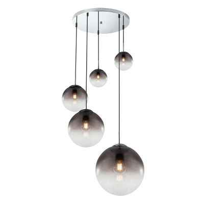 Suspension chromée en verre, Novia
