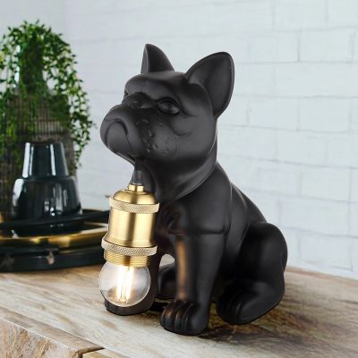 Lampe de table en céramique noire, Dogan, avec interrupteur