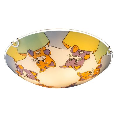 Plafonnier pour enfants multicolore en verre, Kitty