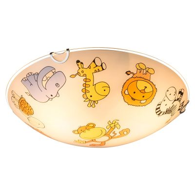 Plafonnier pour enfants multicolore en verre, Kitty