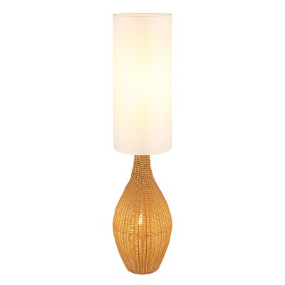 Lampadaire blanc en tissu, Nelleke, avec interrupteur