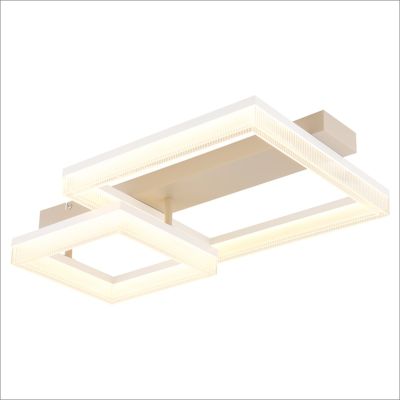 Plafonnier marron en métal, Zineb, 24W, 3000K LED