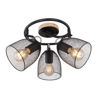 Spot plafond noir en métal, Balenco