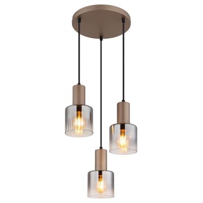 Suspension marronne en verre, Warren