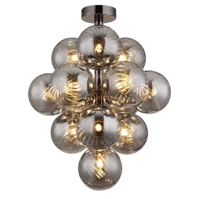 Plafonnier noir en verre, Caithlin