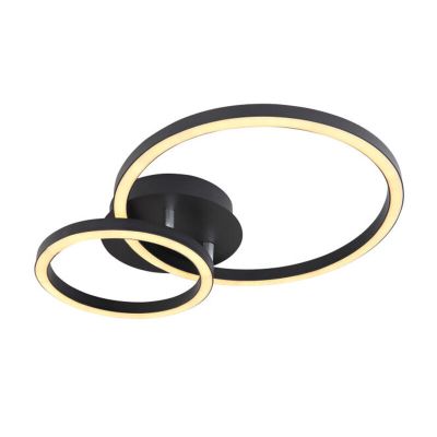 Lampe plafond noire en métal, Palica, 18W, 3000K LED