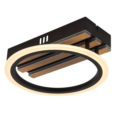 Plafonnier noir en métal, Benedicte, 10W, white switch LED