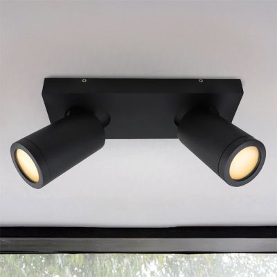 Spot plafond noir moderne, Kenan, IP44