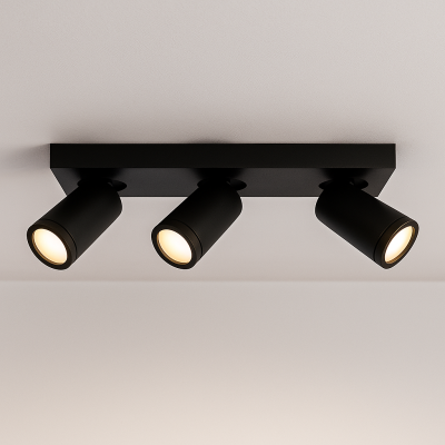 Spot plafond noir moderne, Kenan, IP44