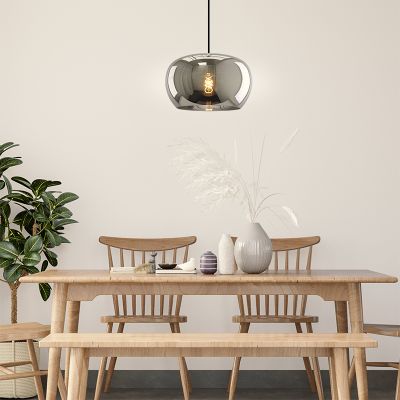 Suspension table à manger grise design, Vidro