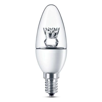 Ampoule bougie LED Verre Rona, 4,9w 2700K