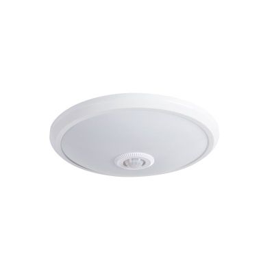 Plafonnier avec capteur blanc en plastique, Leopold, 14W, 4000K LED