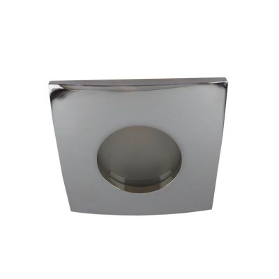 Spot encastré salle de bain chromé en aluminium, Pelle, IP44