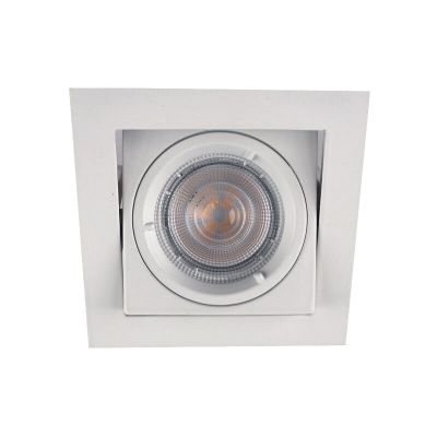 Spot encastré blanc en métal, Filo