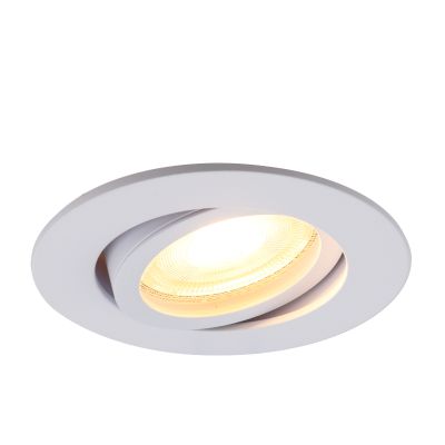 Spot encastré blanc en aluminium, Abbigail