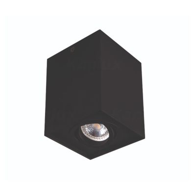 Spot en saillie noir en aluminium, Gord