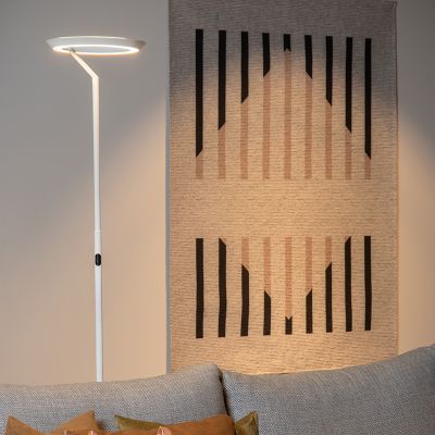 Lampadaire moderne blanc, Celeste, 21W, 2700K LED, avec variateur tactile