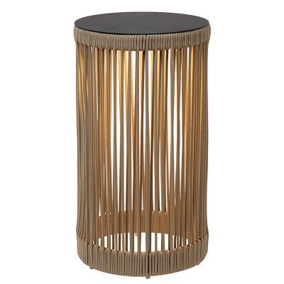 Lampadaire rechargeable moderne taupe, Pingi, 3W, 3000K LED, IP44, gradable en 3 étapes