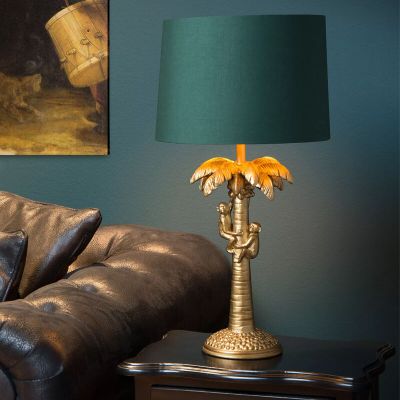 Lampe de table rétro dorée, Extravaganza Coconut, avec interrupteur