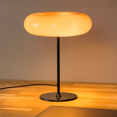 Lampe de table rétro orange, Sentino, avec interrupteur
