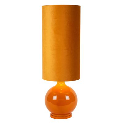Lampadaire rétro jaune, Esterad, avec interrupteur