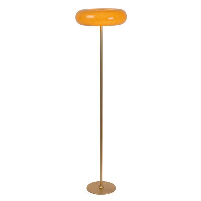 Lampadaire rétro taupe, Sentino, avec interrupteur