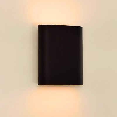 Applique up and down moderne noire, Ovalis