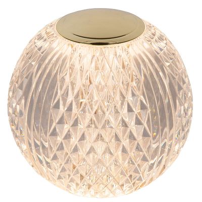 Lampe de table moderne transparente, Cintra, 2W, 2700K LED, gradable en 3 étapes