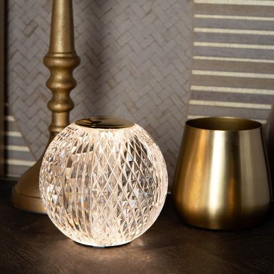 Lampe de table moderne transparente, Cintra, 1,5W, 3000K LED, gradable en 3 étapes