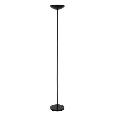Lampadaire liseuse moderne noir, Zenith, 20W, 3000K LED, avec variateur tactile
