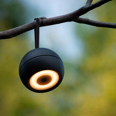 Applique murale rechargeable moderne noire, Lunex, 2W, 3000K LED, IP54, avec interrupteur