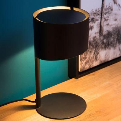 Lampe de table moderne noire, Knulle, avec interrupteur