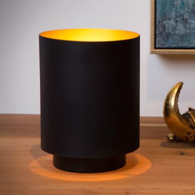 Lampe de table moderne dorée, Suzy, avec interrupteur