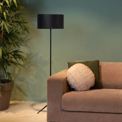 Lampadaire moderne noir, Tondo, avec interrupteur