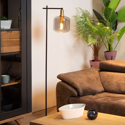 Lampadaire moderne gris, Joanet, avec interrupteur