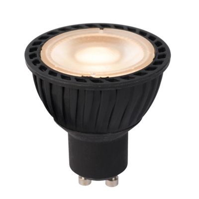 Lucide GU10 ampoule LED dimmable, Jordan, noir, 5w, 2200K