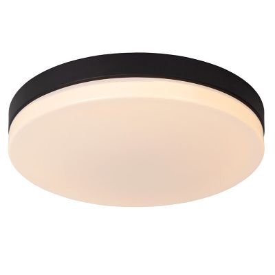Plafonnier salle de bain en plastique noir, Biskit, 36W, 2700K LED, IP44