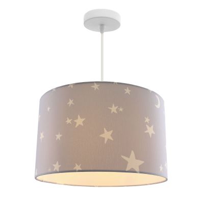 Suspension pour enfants grise en tissu, Stars