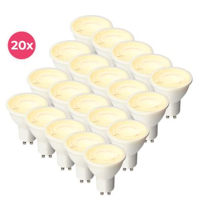 20-pack LED blanche GU10 place Antonie, 3W, 2700K