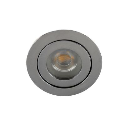 Spot encastré salle de bain chromé en aluminium, Dorx, IP44
