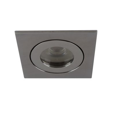 Spot encastré salle de bain chromé en aluminium, Dorx, IP44